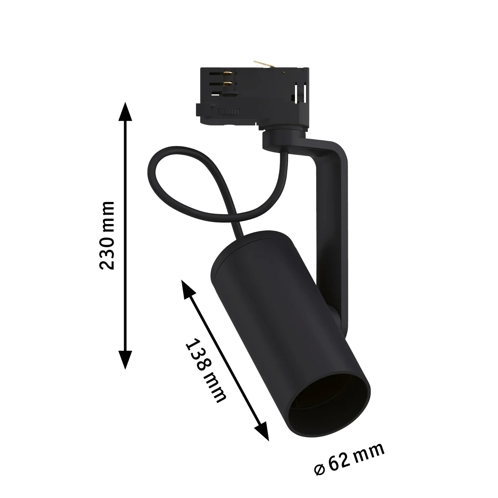 Spot Apol II pour Rail d'éclairage ProRail3 - max.50W E27 - Paulmann - Eclairage tableau plafond - Image 4