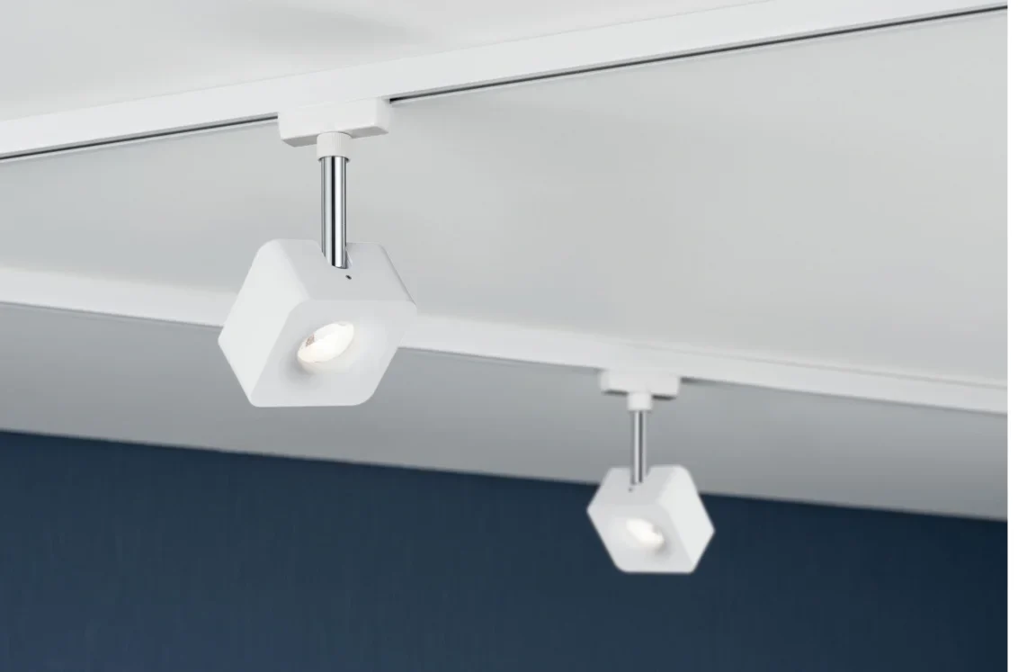 Spot Cube URail 8W Paulmann - Eclairage Tableau sur Rail Plafond - Image 5