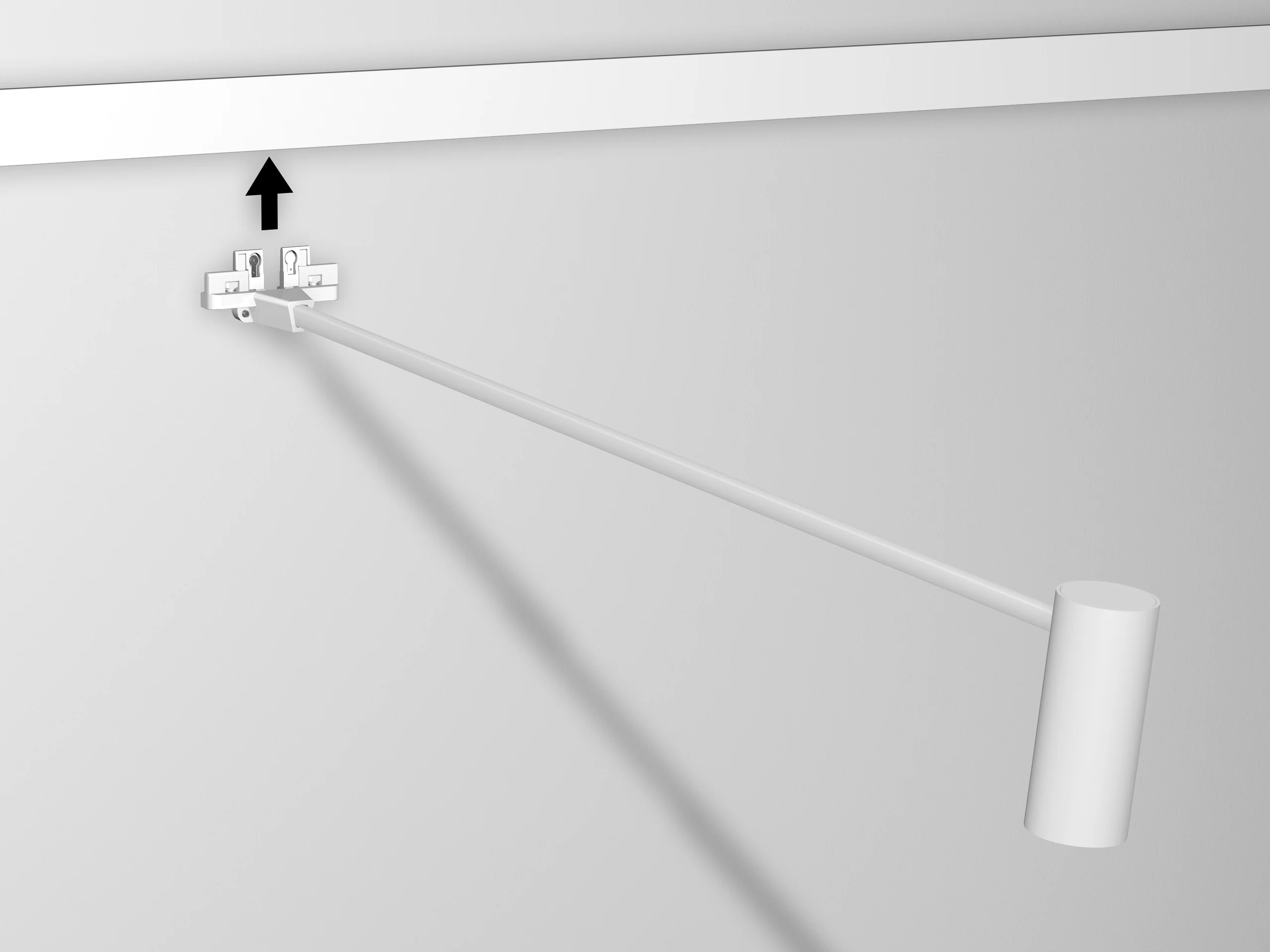 Spot sur tige 50 cm blanc Illume Duo Rail - Accrochage et éclairage tableau Artiteq - Image 10