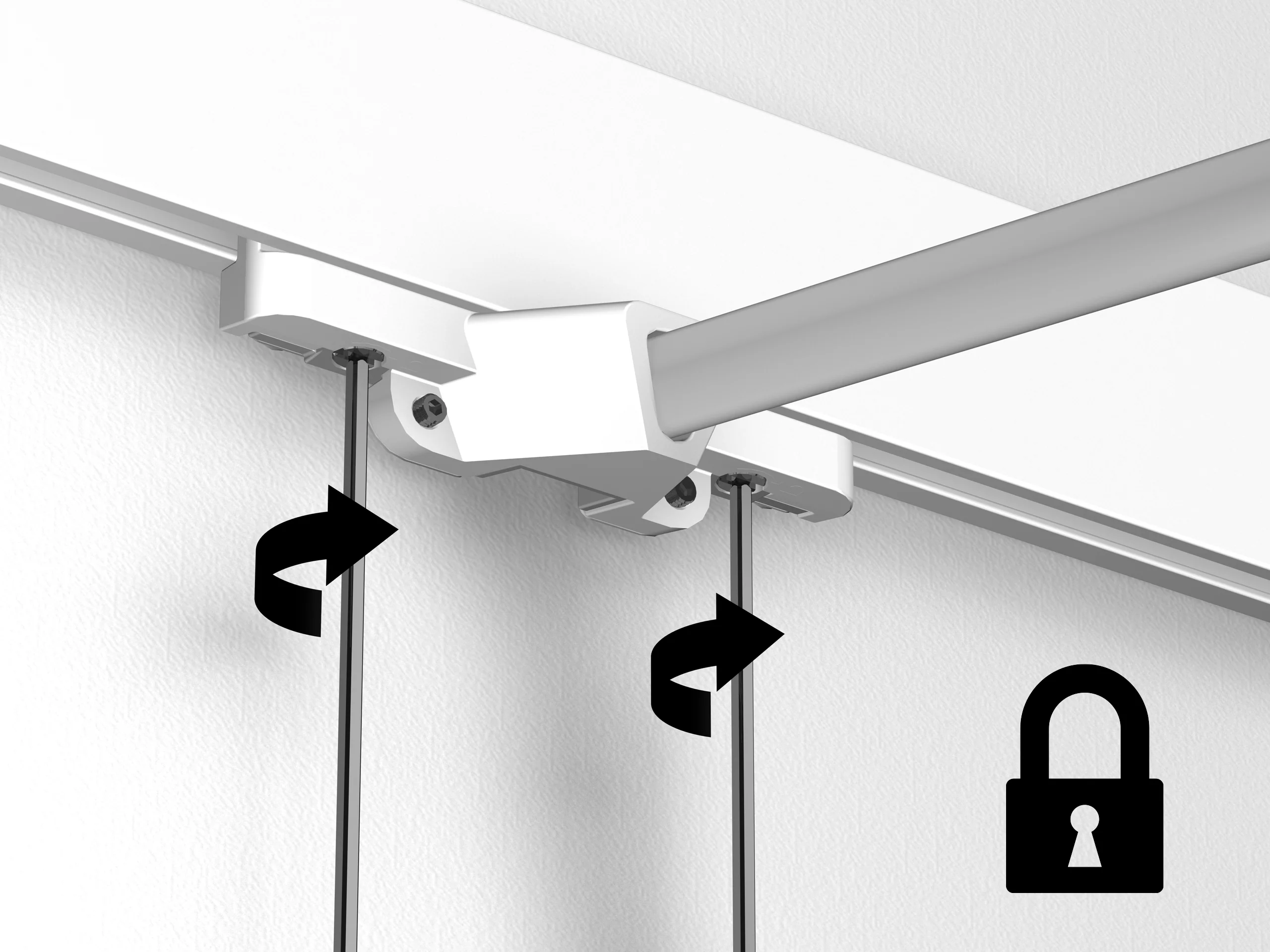 Spot sur tige 50 cm blanc Illume Duo Rail - Accrochage et éclairage tableau Artiteq - Image 11