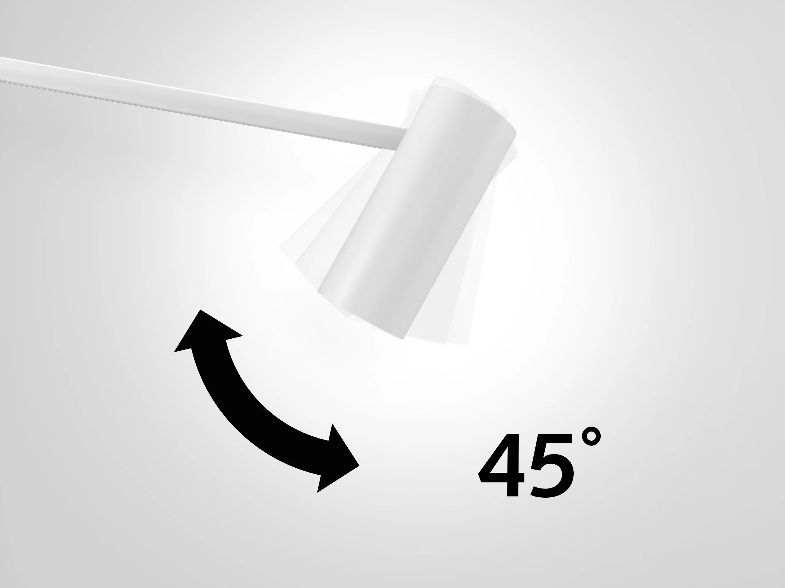 Spot sur tige 50 cm blanc Illume Duo Rail - Accrochage et éclairage tableau Artiteq - Image 4