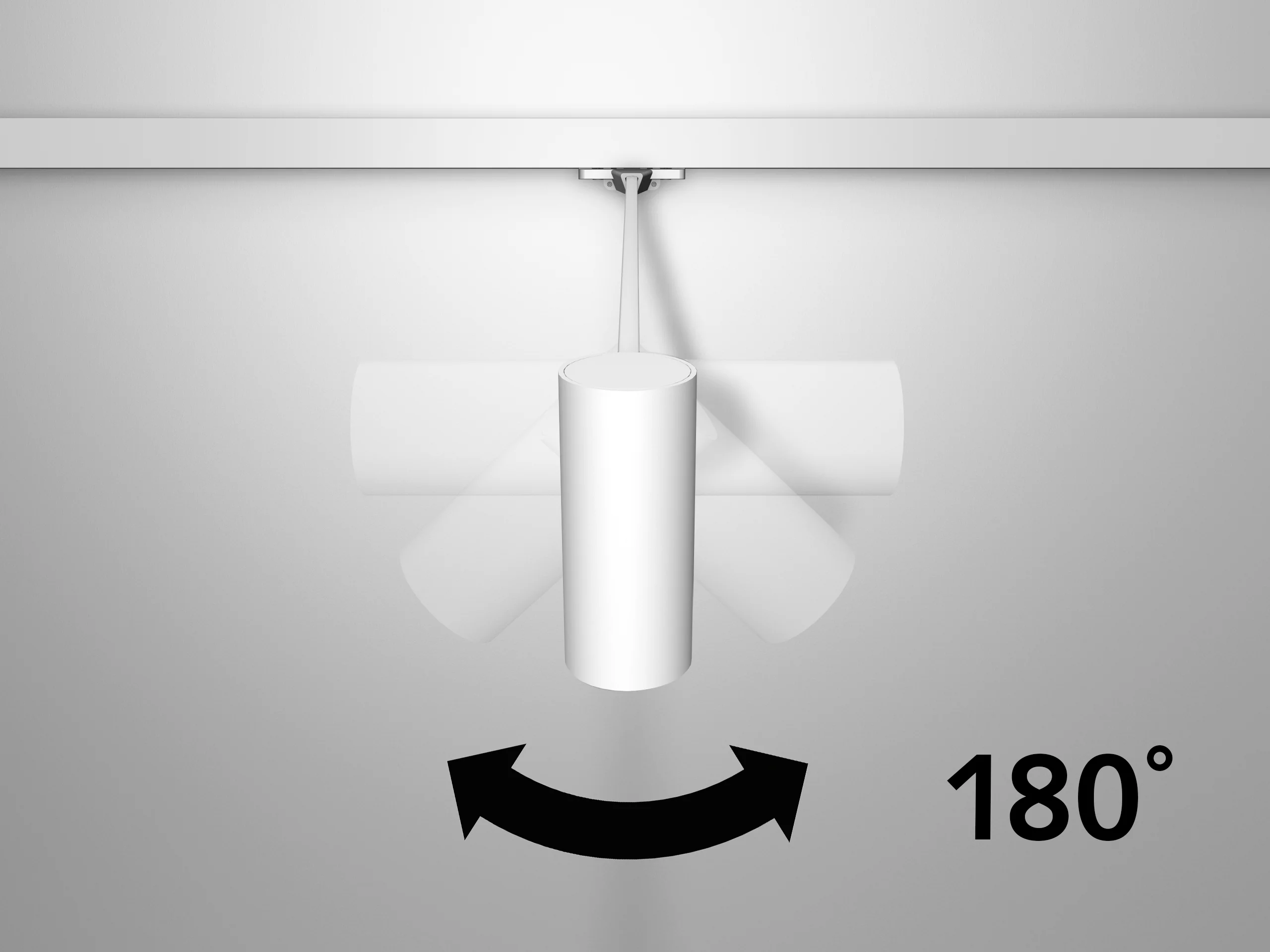 Spot sur tige 50 cm blanc Illume Duo Rail - Accrochage et éclairage tableau Artiteq - Image 5
