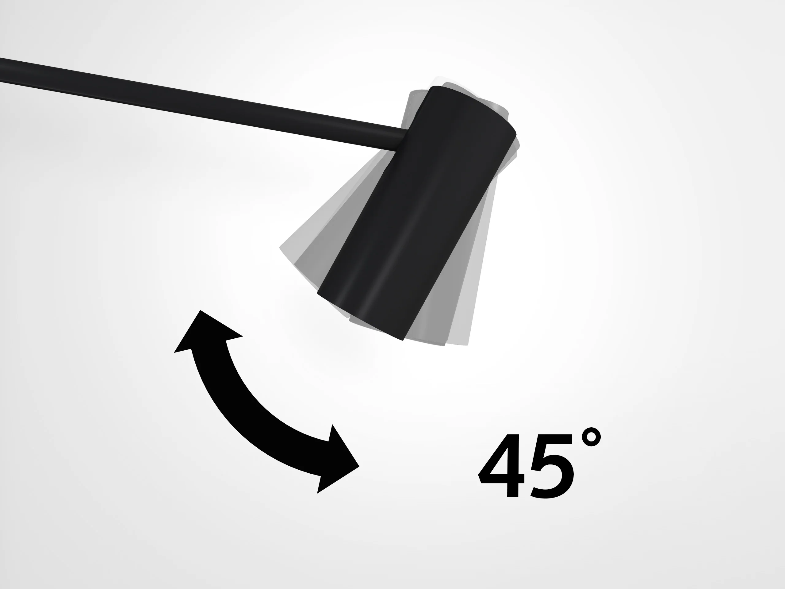 Spot sur tige 50 cm noir Illume Duo Rail - Accrochage et éclairage tableau Artiteq - Image 9