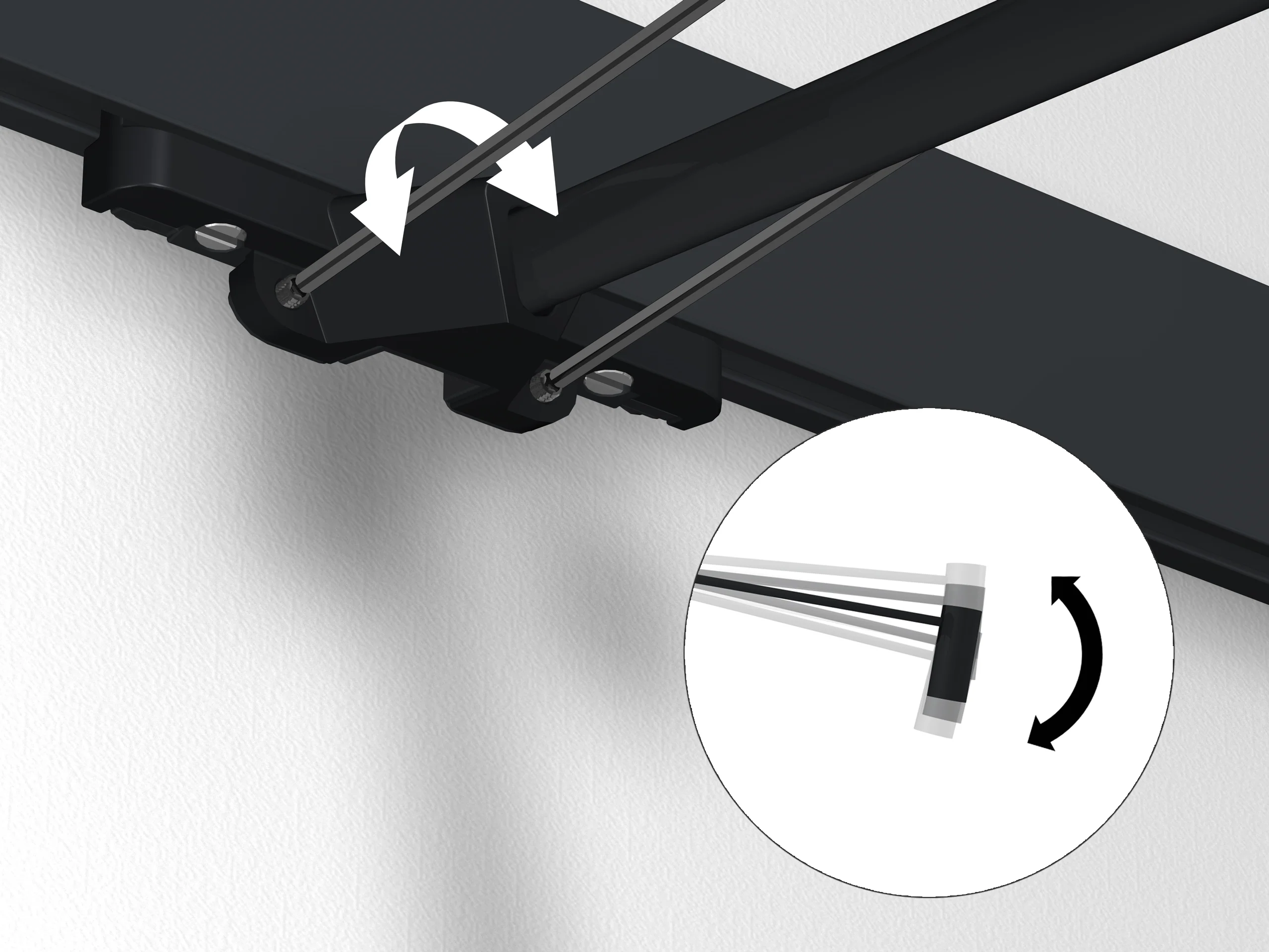 Spot sur tige 50 cm noir Illume Duo Rail - Accrochage et éclairage tableau Artiteq - Image 13