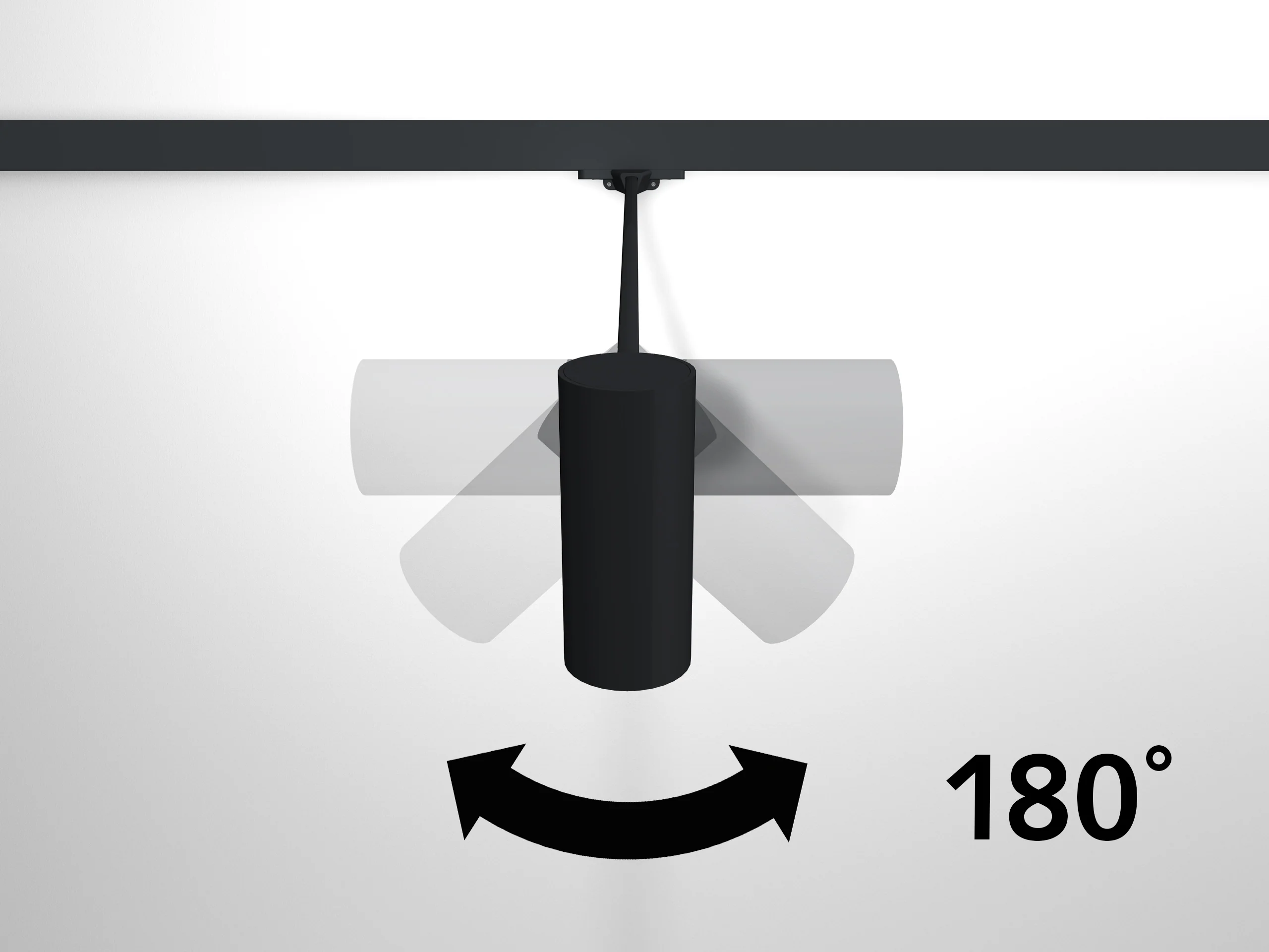 Spot sur tige 50 cm noir Illume Duo Rail - Accrochage et éclairage tableau Artiteq - Image 10