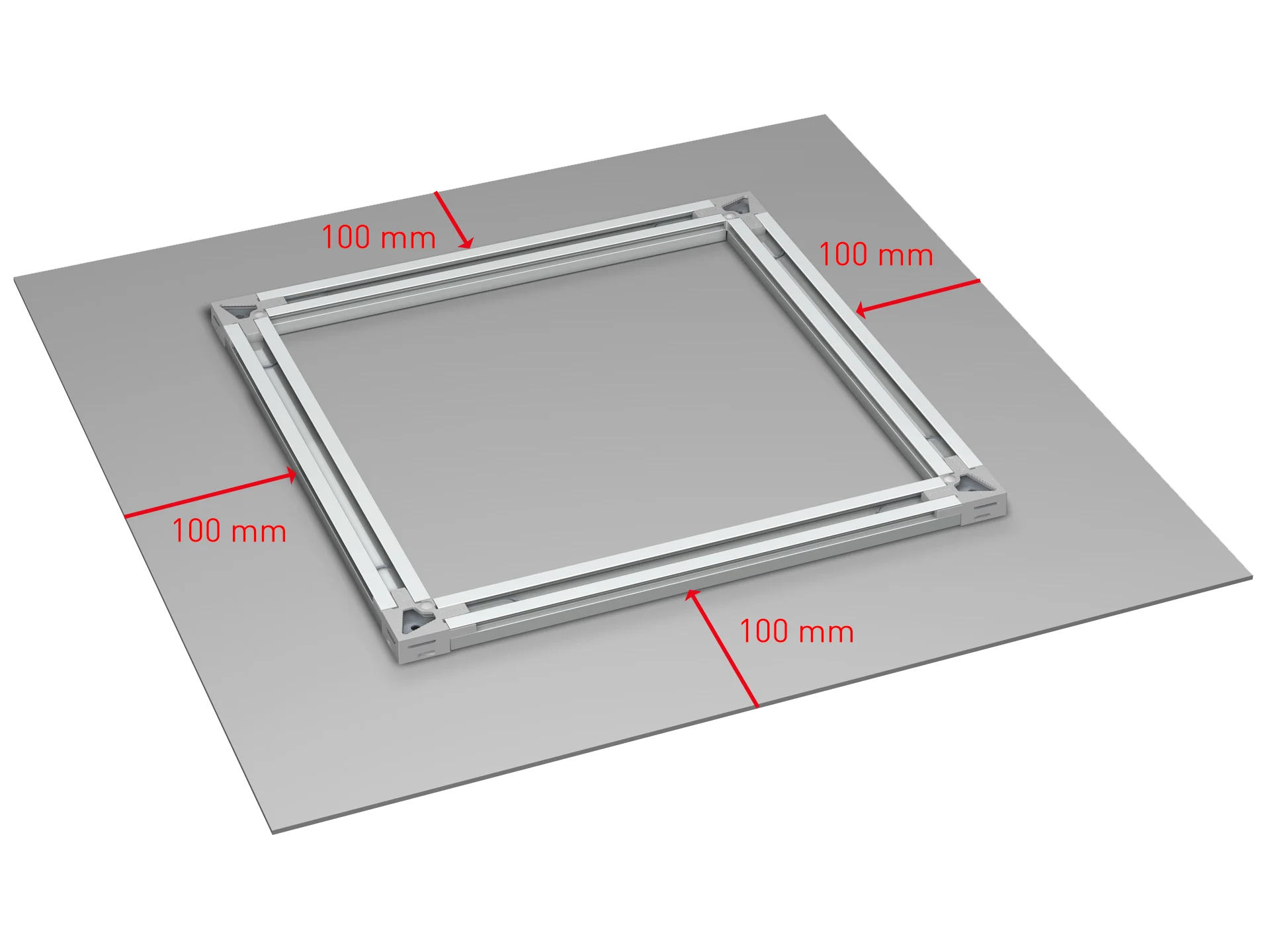 Pack de 2 back frame rail Alu brut - barre de suspension - Image 4