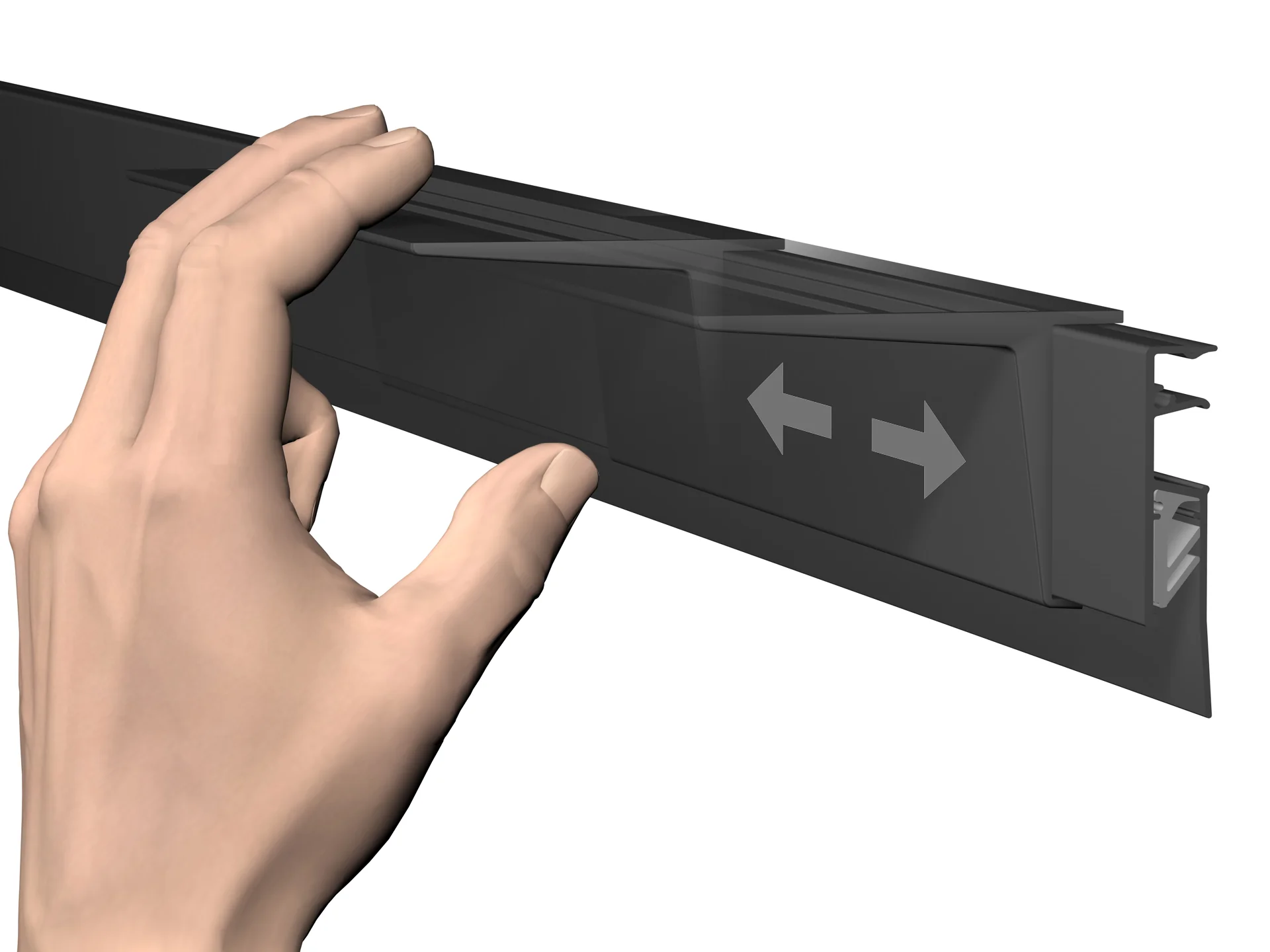 Tablette à clipser pour Info Rail Noir - Support-Clip - Artiteq - Image 5