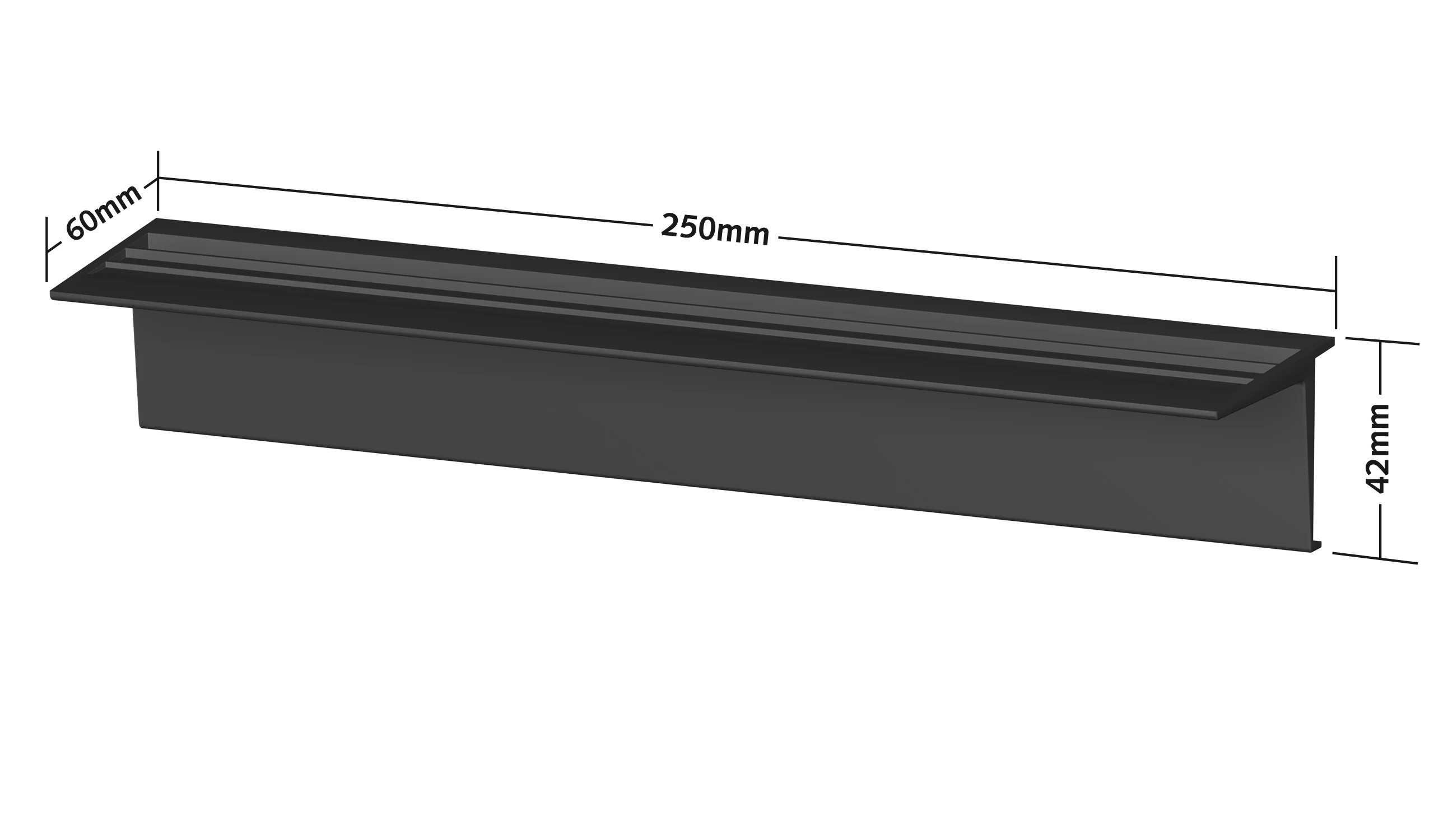 Tablette à clipser pour Info Rail Noir - Support-Clip - Artiteq - Image 6