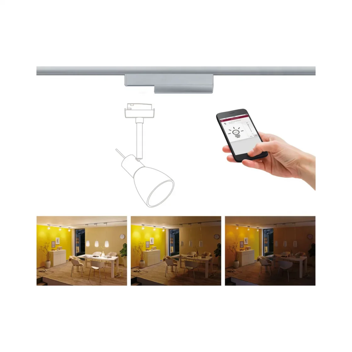 URail Adaptateur de rail Smart Home Zigbee On/Off/Dimm - Paulmann - Image 5